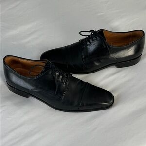 Mercanti Fiorentini Made in Italy Black Leather Oxfords